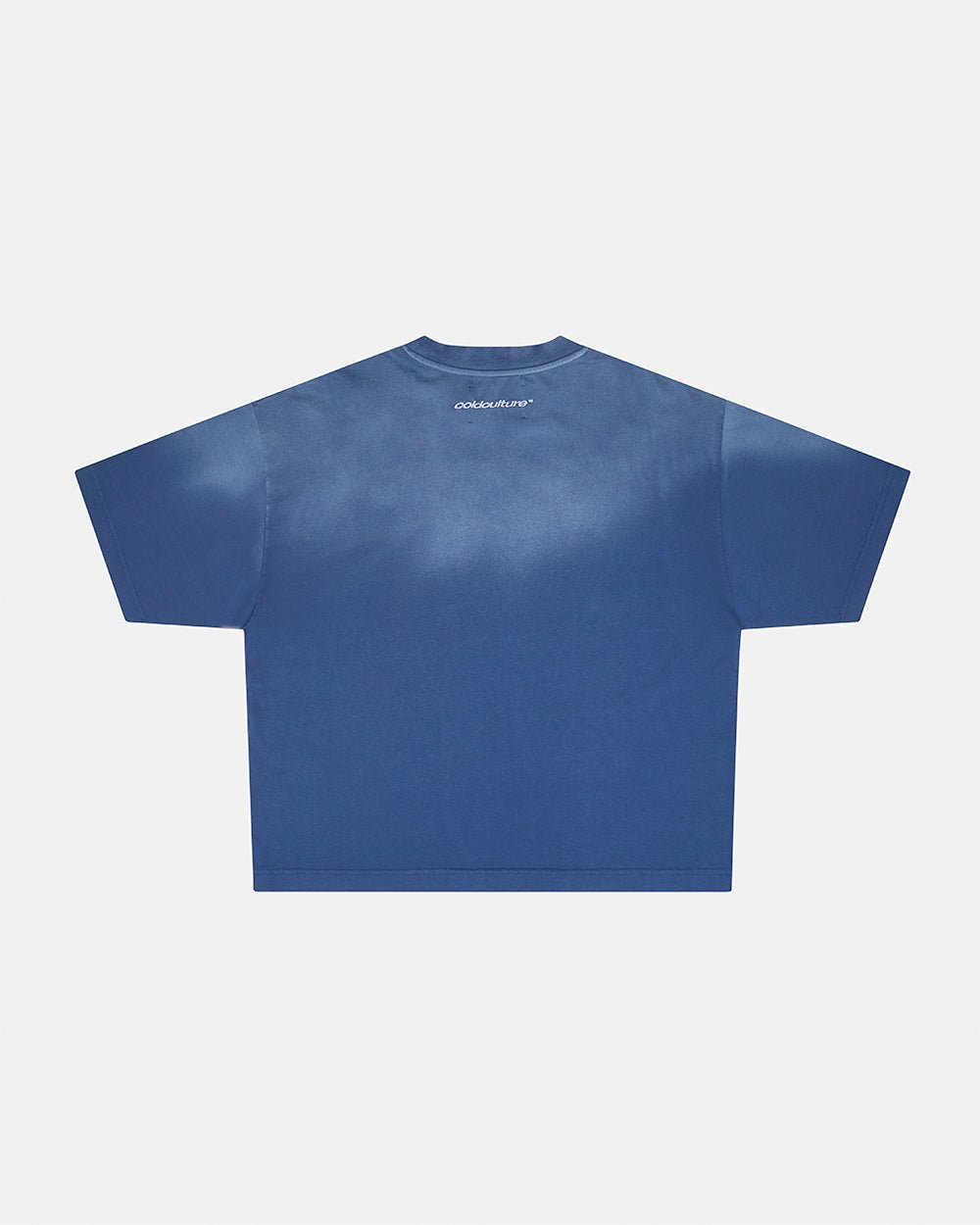 CROSSED SCRIPT TEE BLUE - Cold Culture