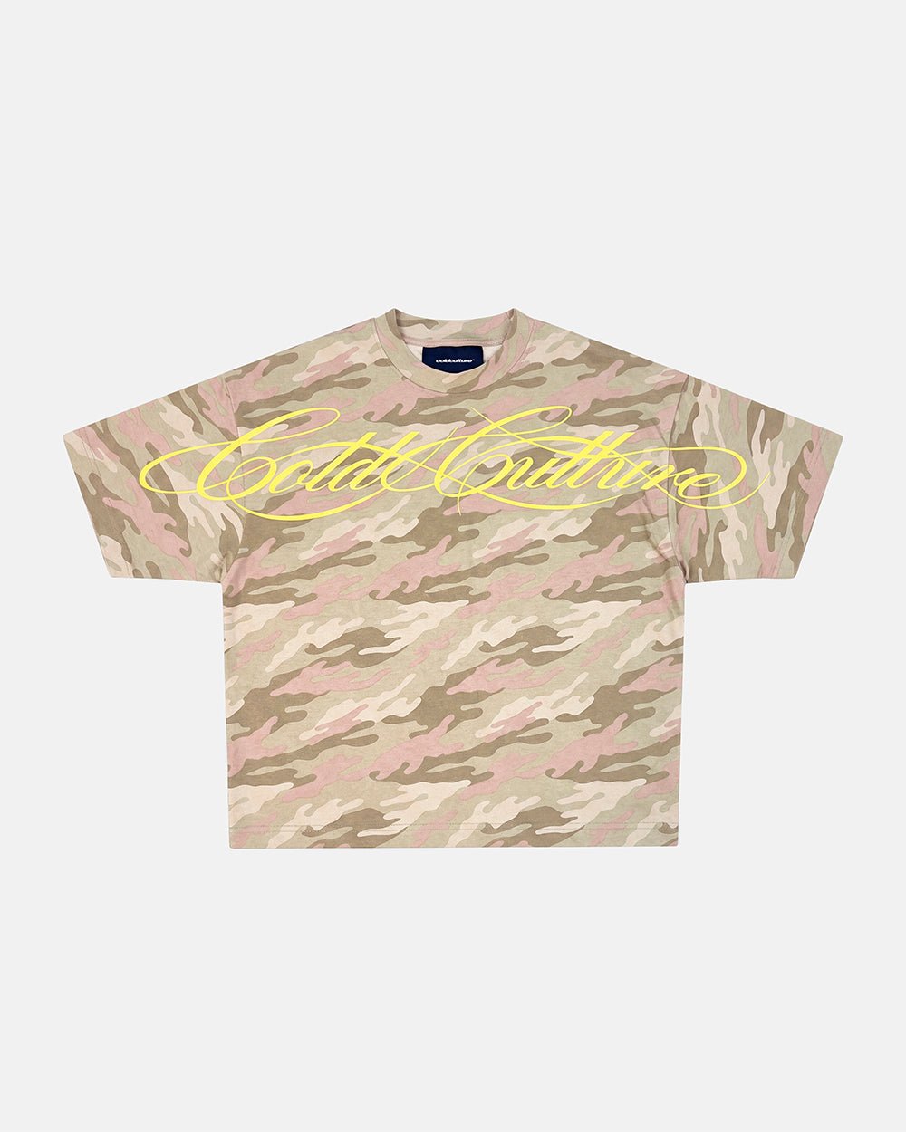 CROSSED SCRIPT TEE CAMO - Cold Culture