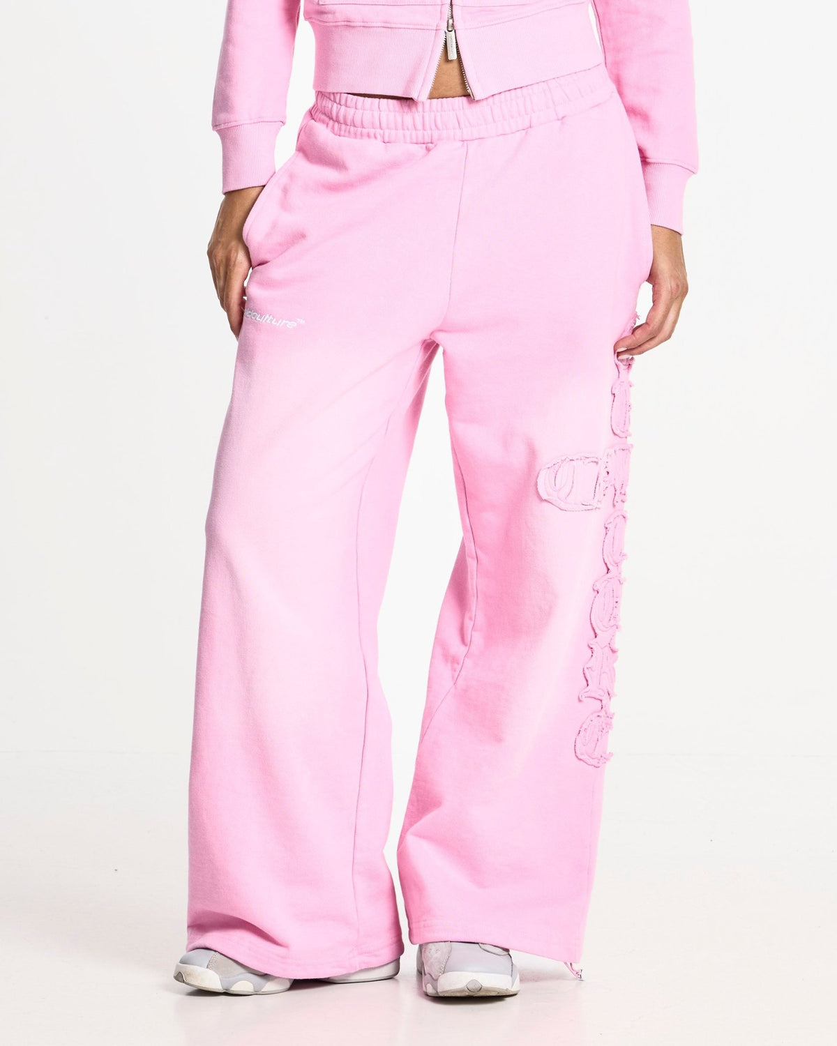 CROSSED SWEATPANTS PINK - Cold Culture