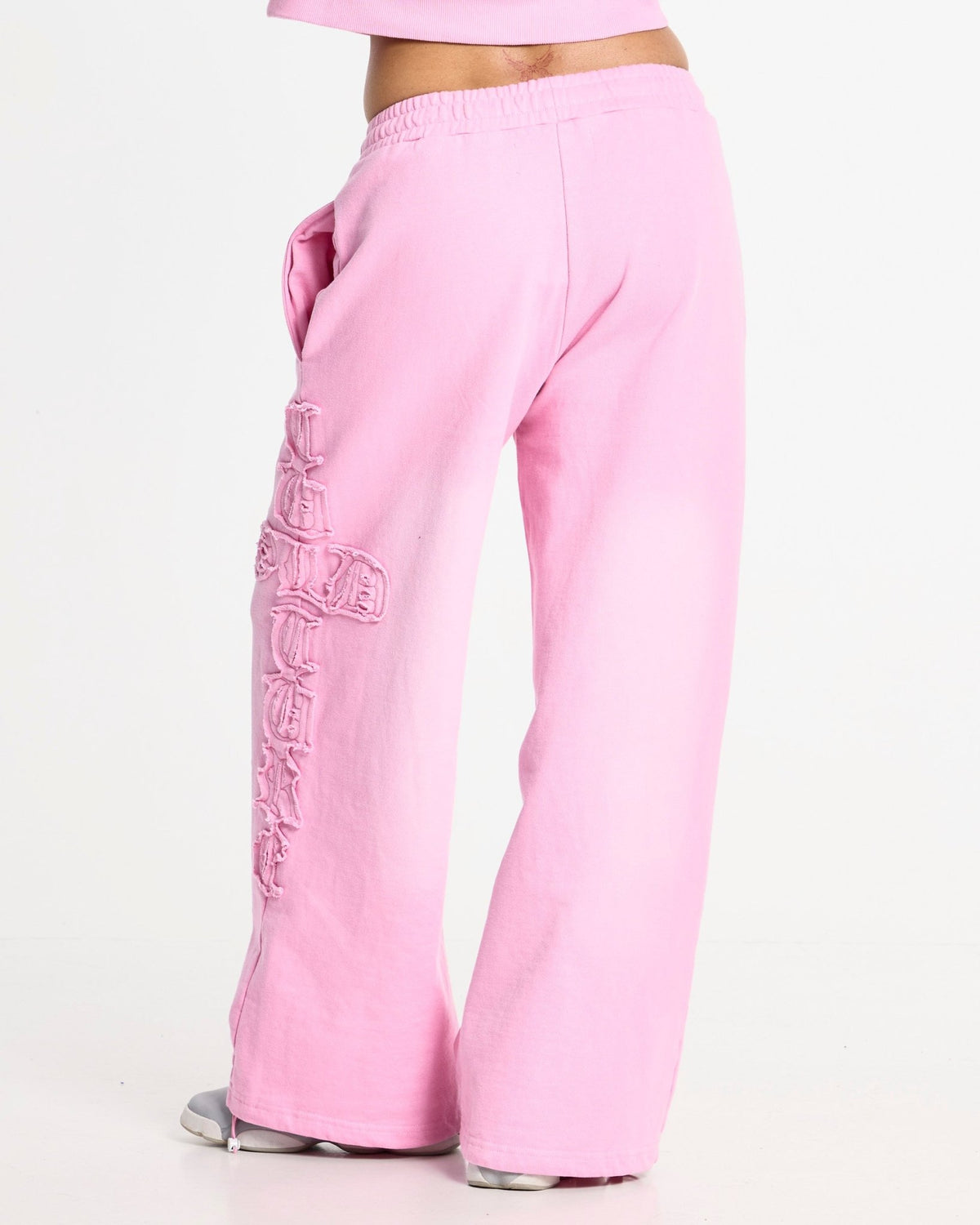 CROSSED SWEATPANTS PINK - Cold Culture