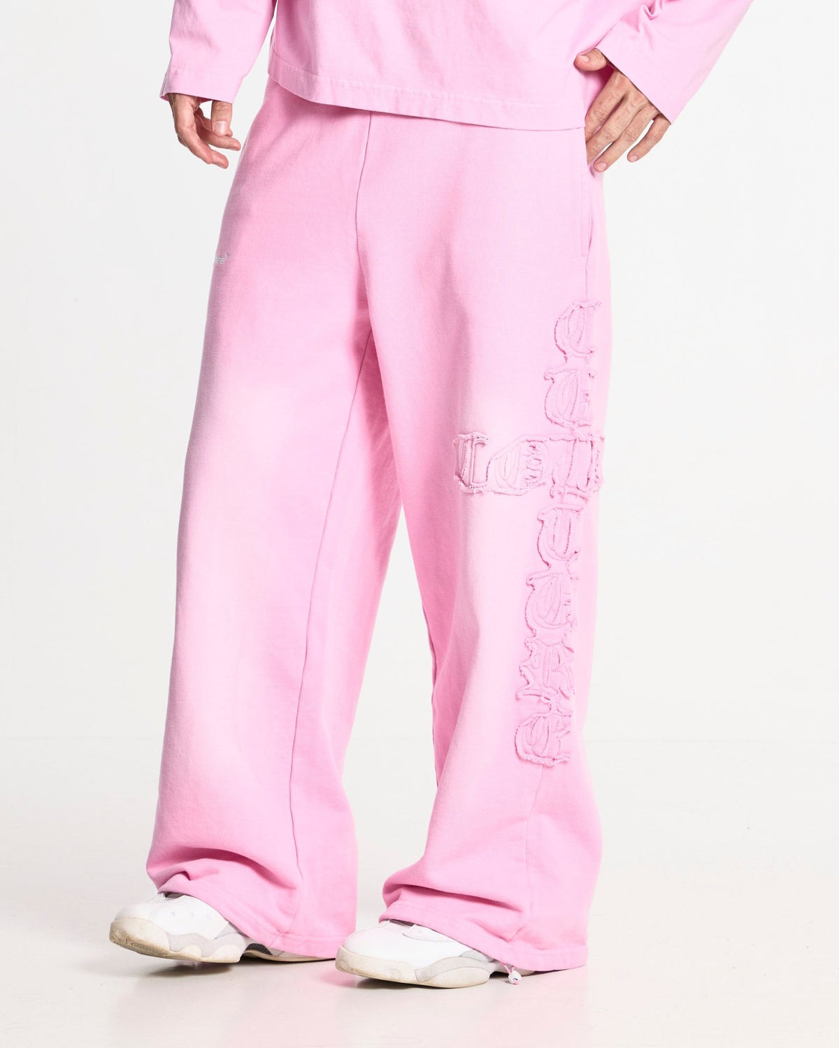 CROSSED SWEATPANTS PINK - Cold Culture