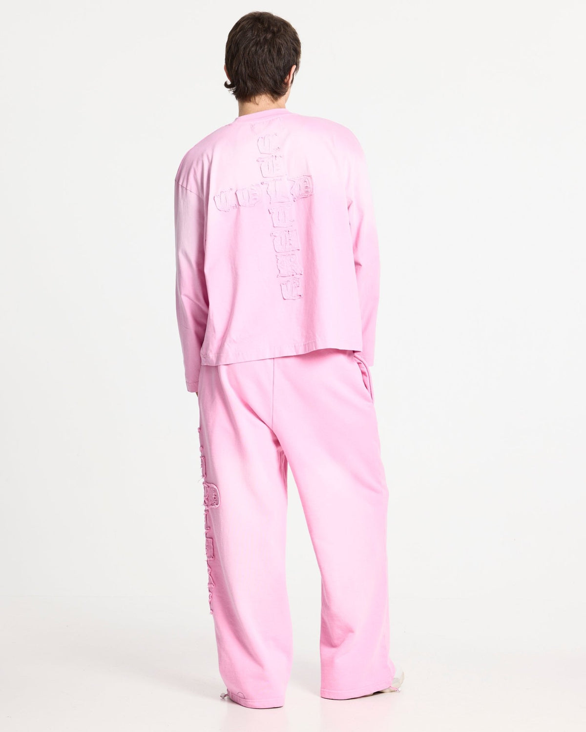 CROSSED SWEATPANTS PINK - Cold Culture