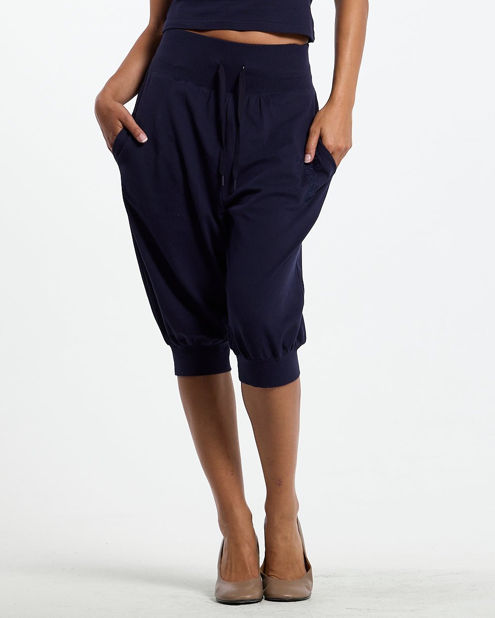 CROSSED SWEATPANTS WOMAN NAVY - Cold Culture