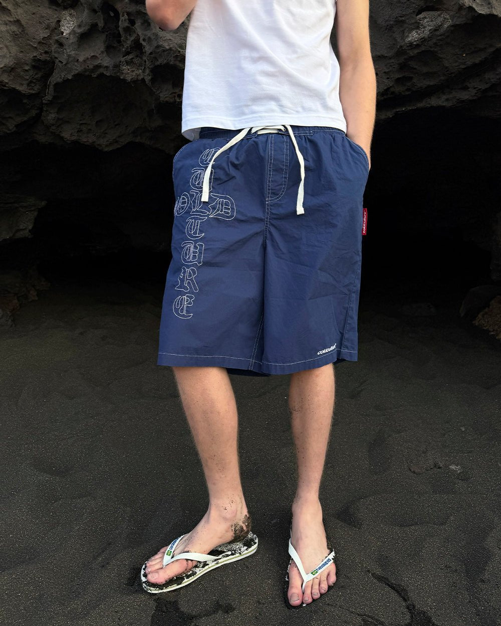 CROSSED SWIMSHORTS BLUE - Cold Culture
