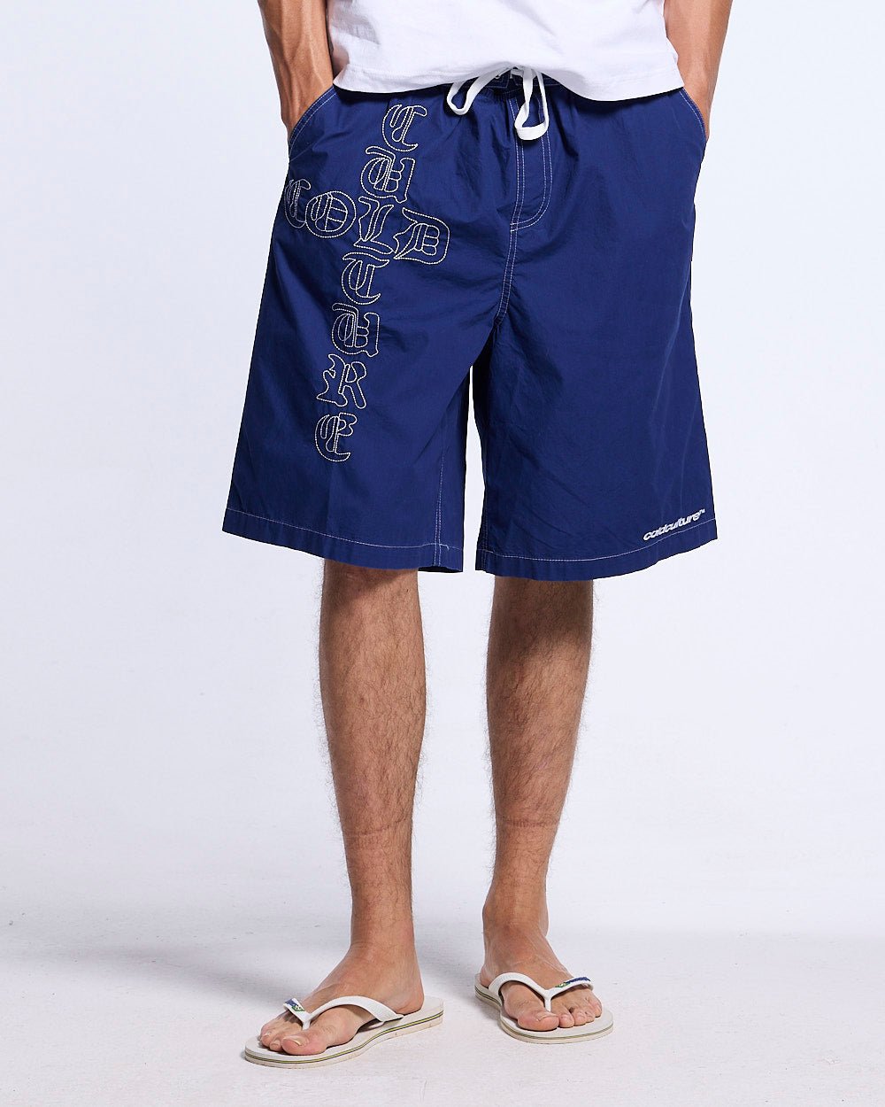 CROSSED SWIMSHORTS BLUE - Cold Culture