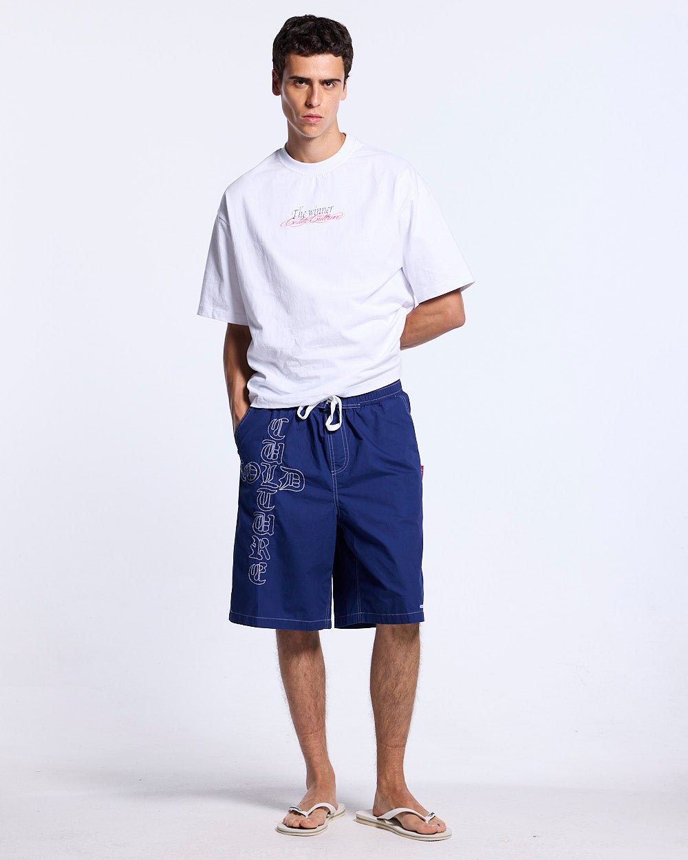 CROSSED SWIMSHORTS BLUE - Cold Culture