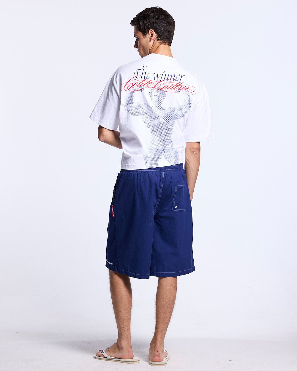 CROSSED SWIMSHORTS BLUE - Cold Culture