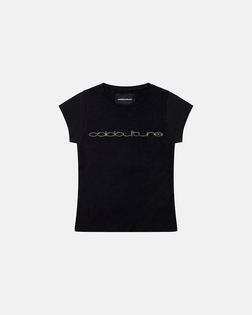 CRYSTAL BABY TEE BLACK - Cold Culture