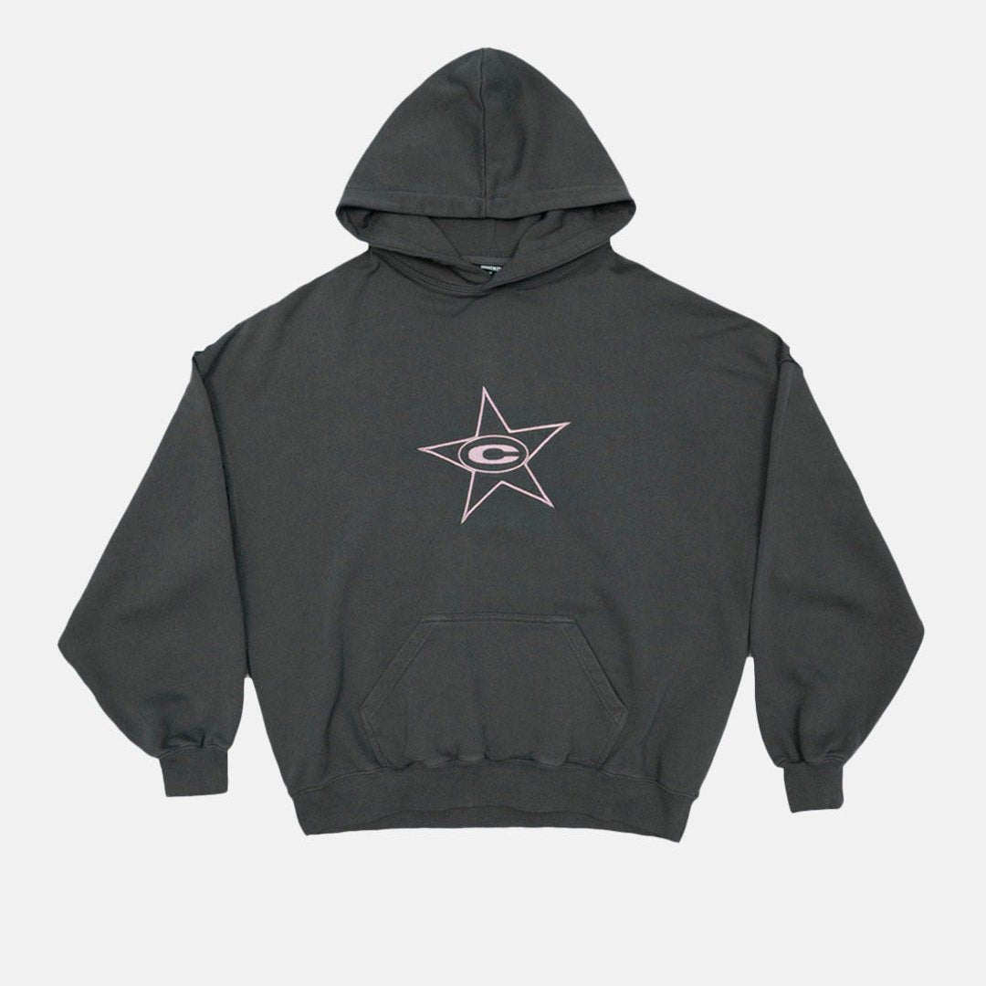 C*STAR HOODIE DARK GREY - Cold Culture