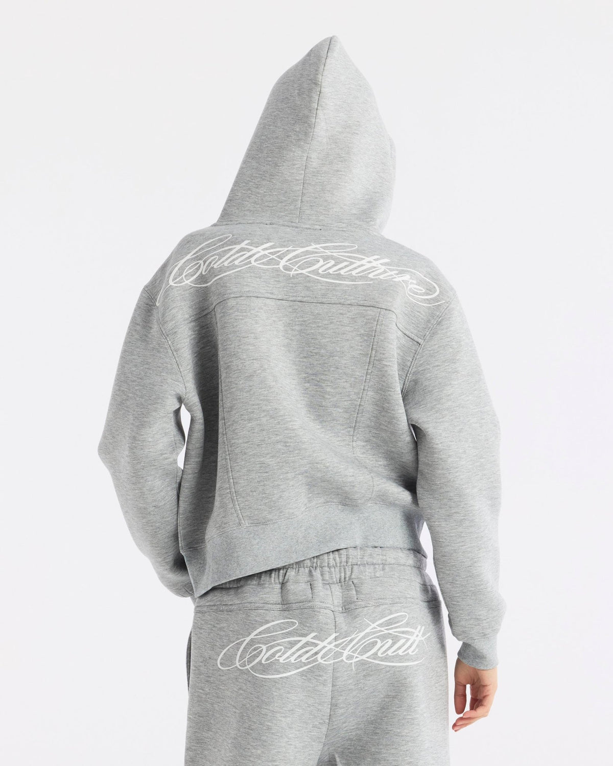 CURVE ZIP HOODIE HEATHER GREY - Cold Culture