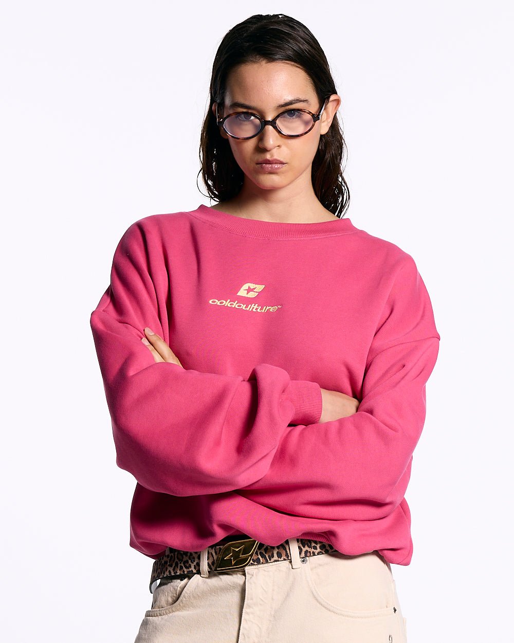 CURVED CREWNECK PINK - COLD CULTURE