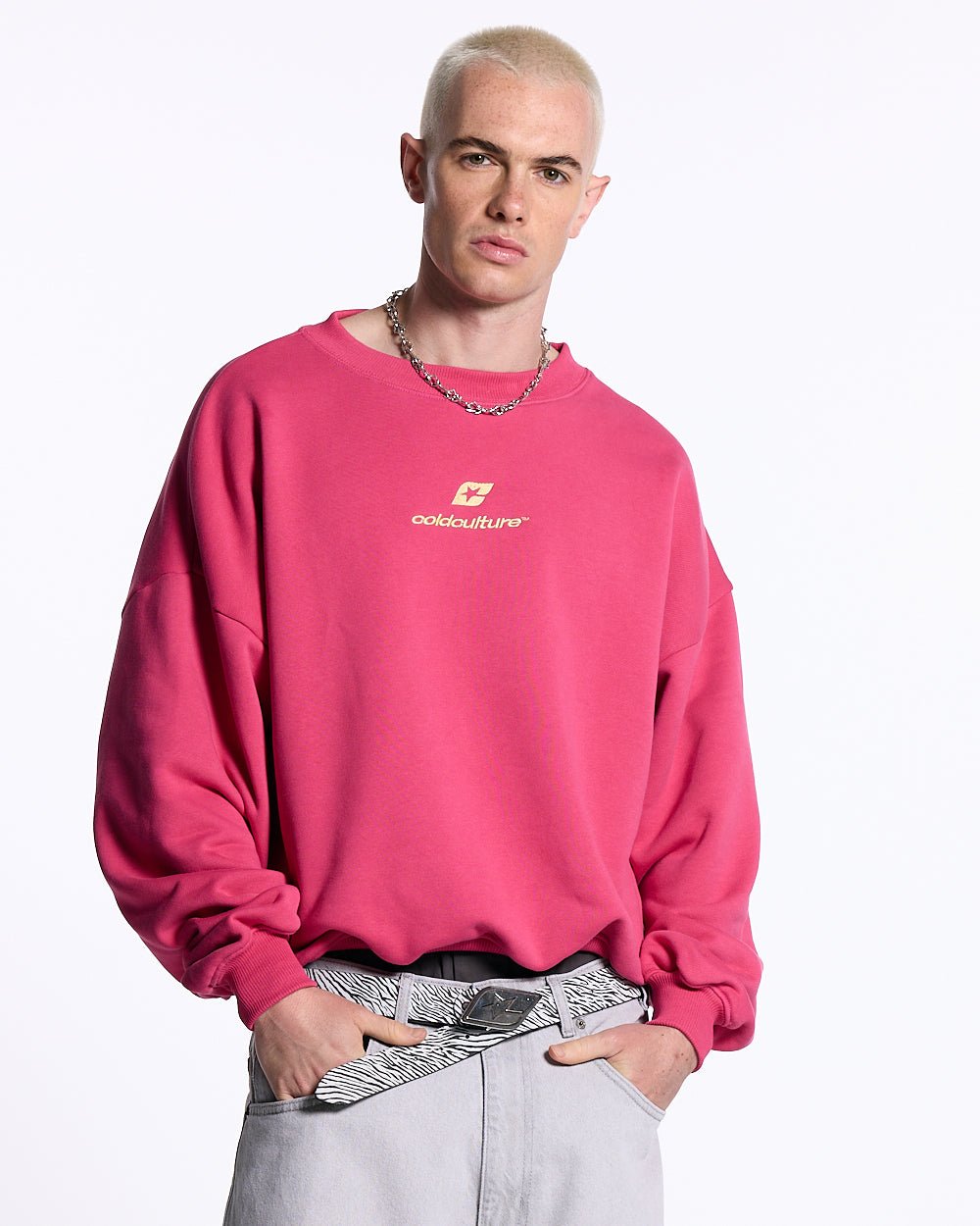 CURVED CREWNECK PINK - COLD CULTURE