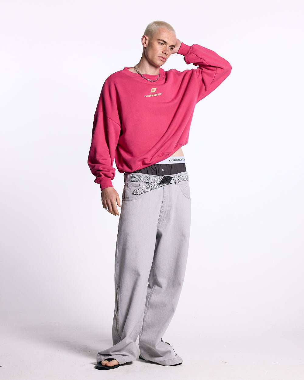 CURVED CREWNECK PINK - COLD CULTURE