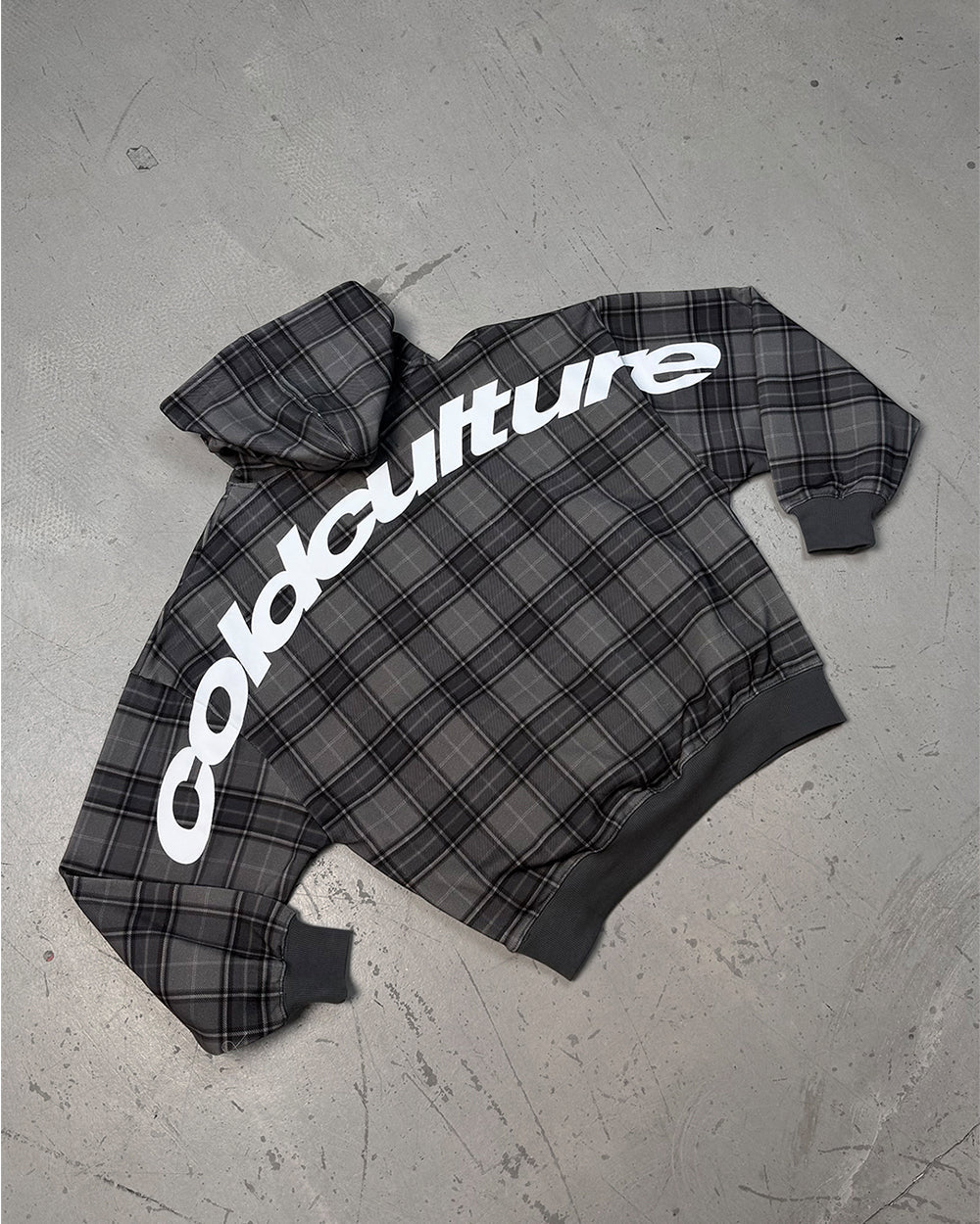 CURVED DRIFT HOODIE TARTAN - Cold Culture