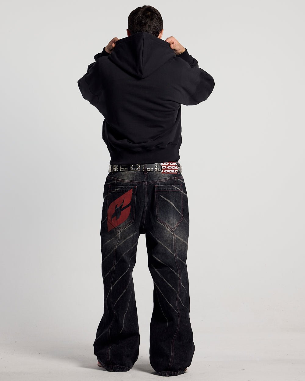 CURVED FRONT HOODIE BLACK - Cold Culture