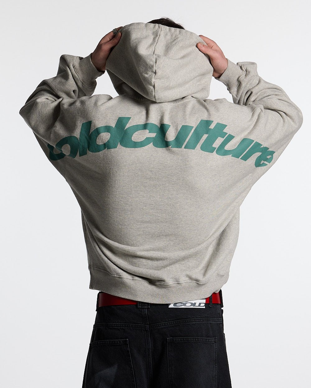 CURVED HOODIE ASH GREY - COLD CULTURE