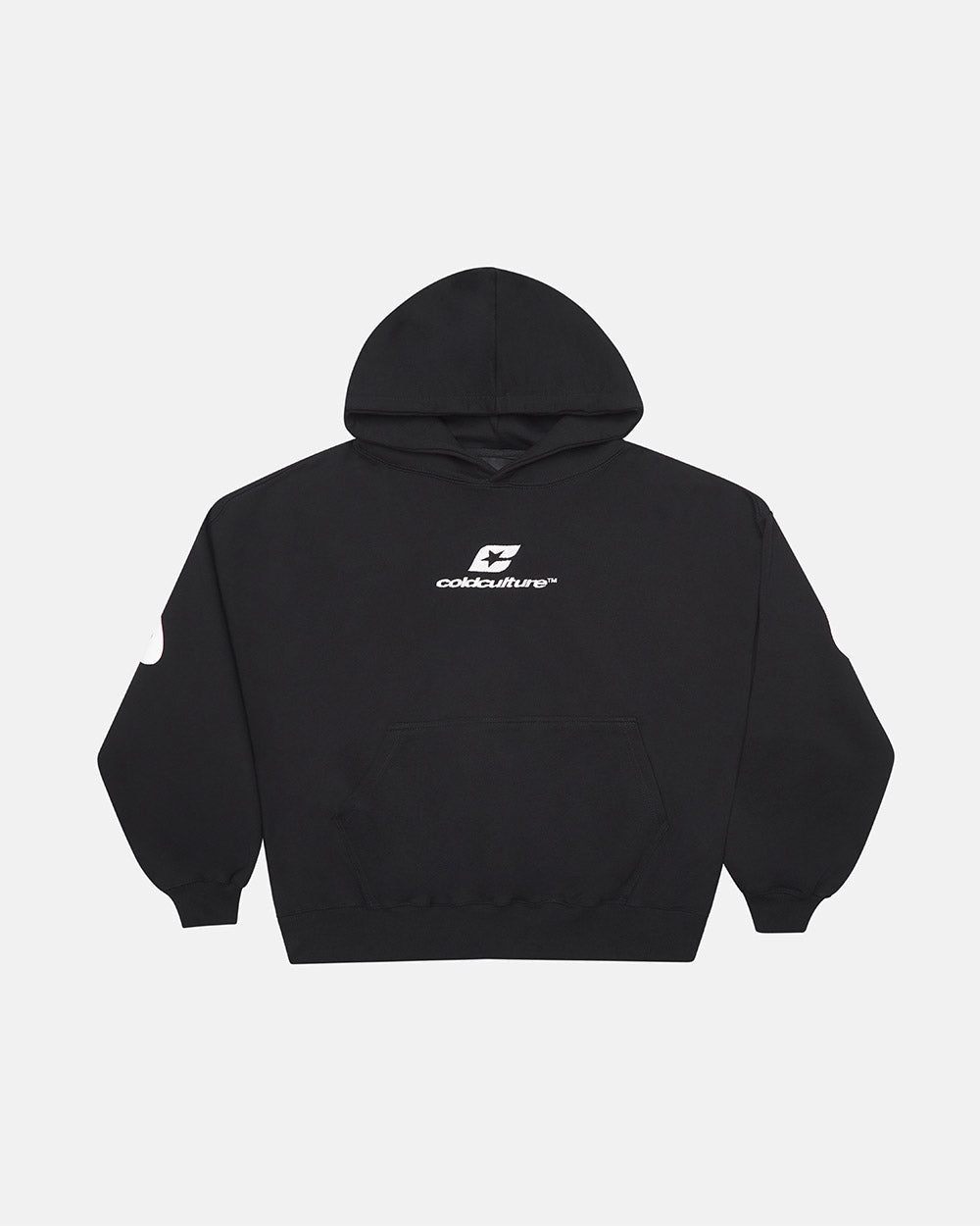 CURVED HOODIE BLACK AND WHITE - Cold Culture