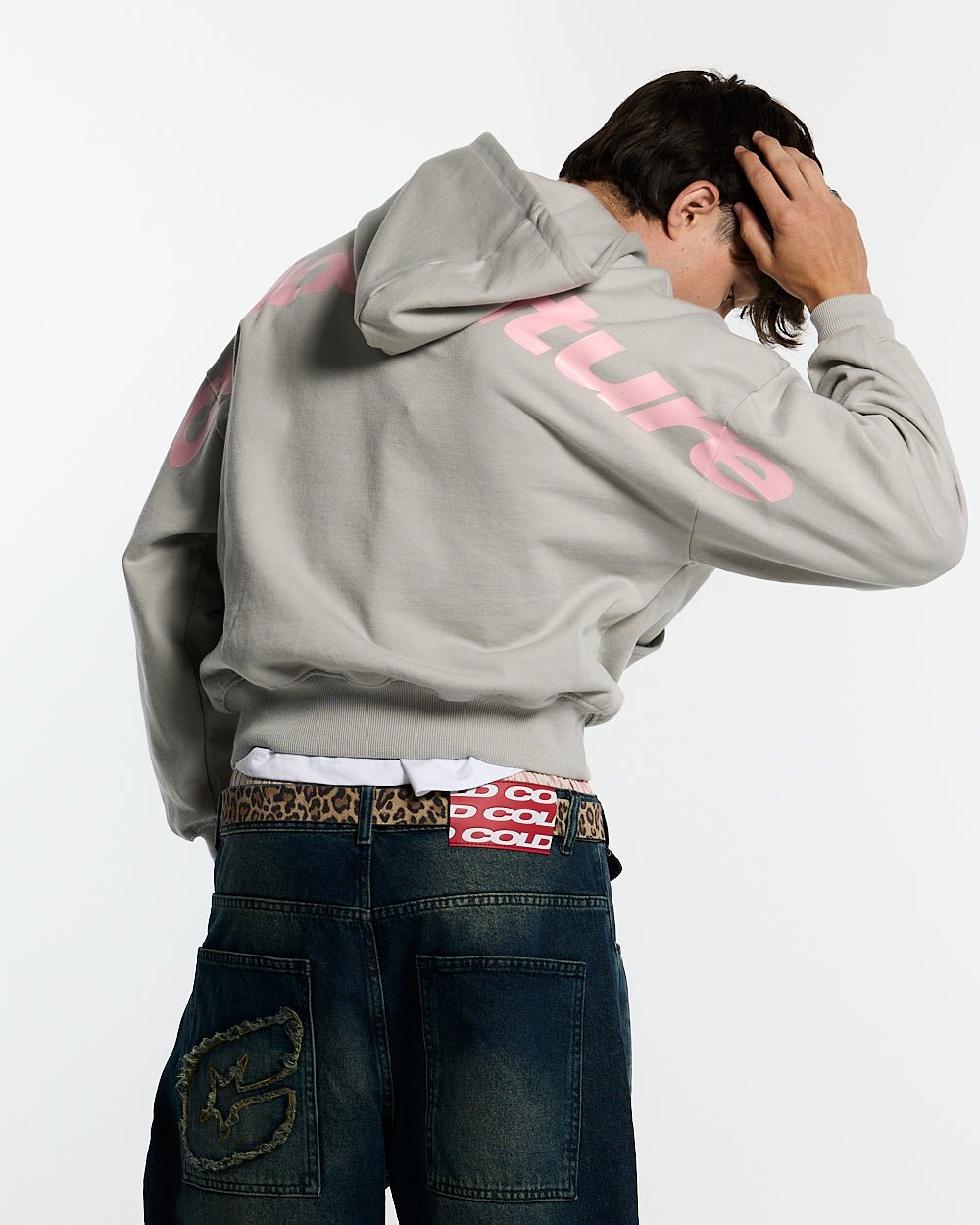 CURVED HOODIE GREY - COLD CULTURE