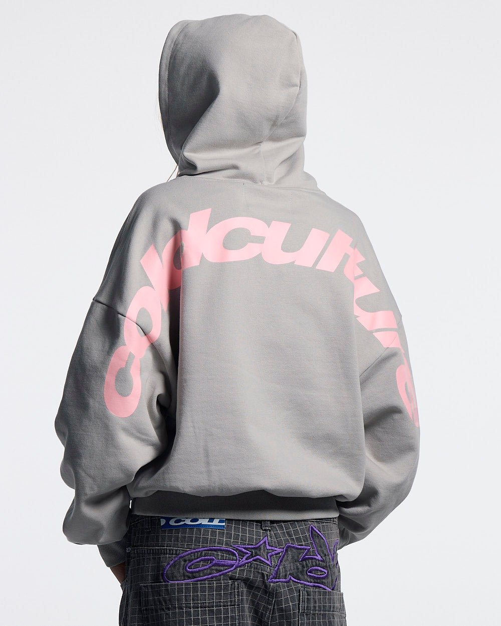 CURVED HOODIE GREY - Cold Culture #woman