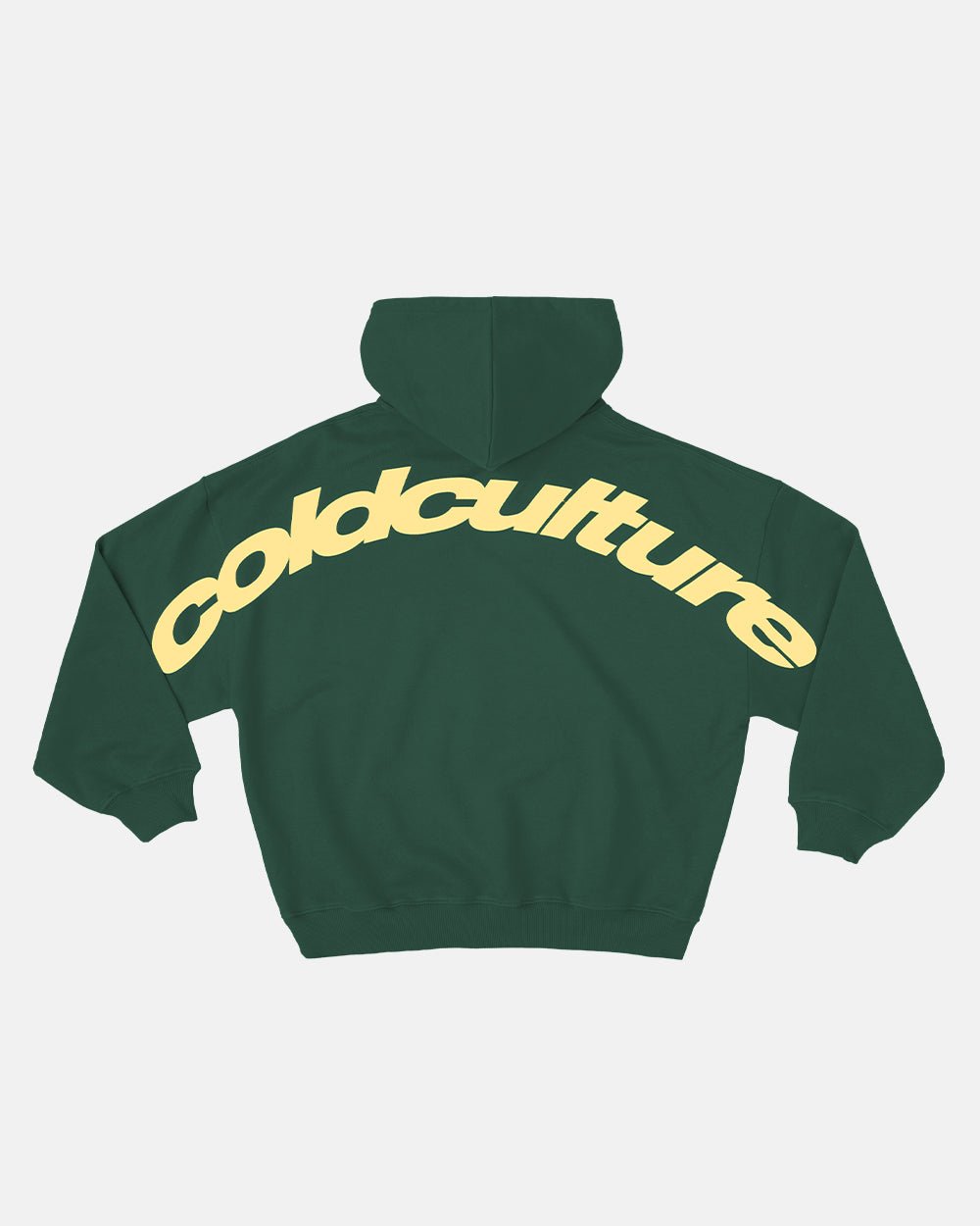 CURVED HOODIE JUNGLE GREEN - COLD CULTURE