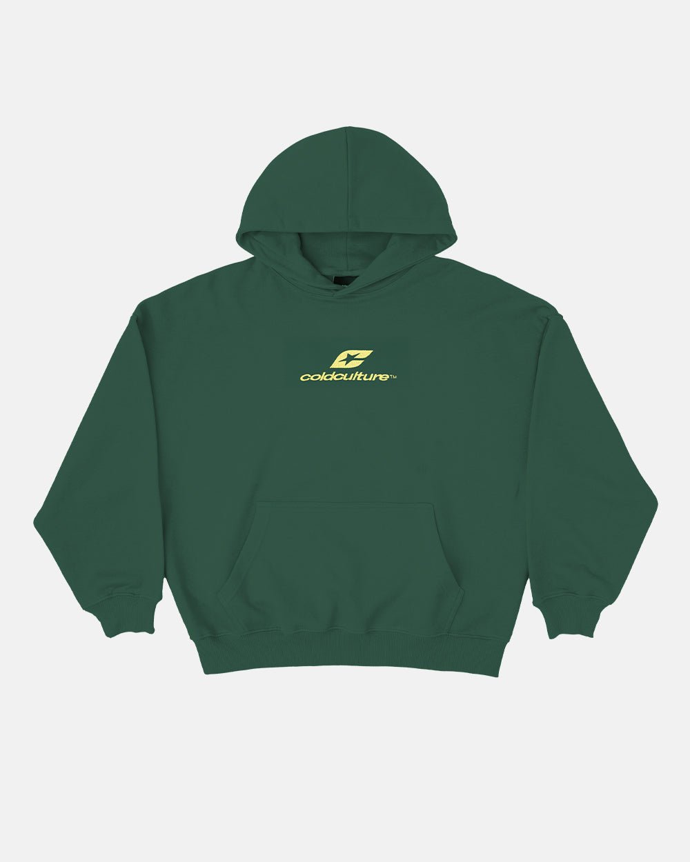 CURVED HOODIE JUNGLE GREEN - COLD CULTURE