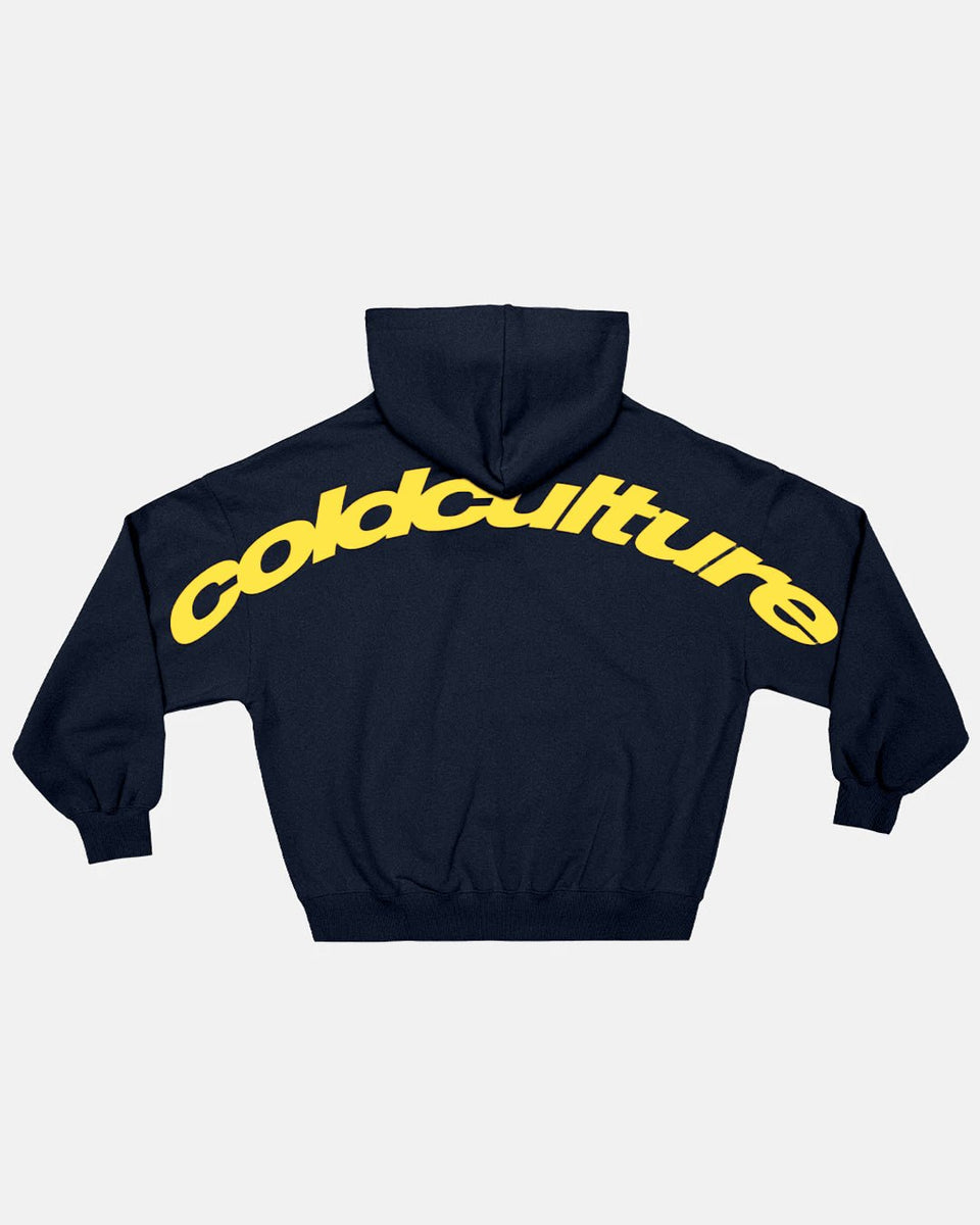 CURVED HOODIE MIDNIGHT BLUE | COLD CULTURE™ | STREETWEAR CLOTHING 