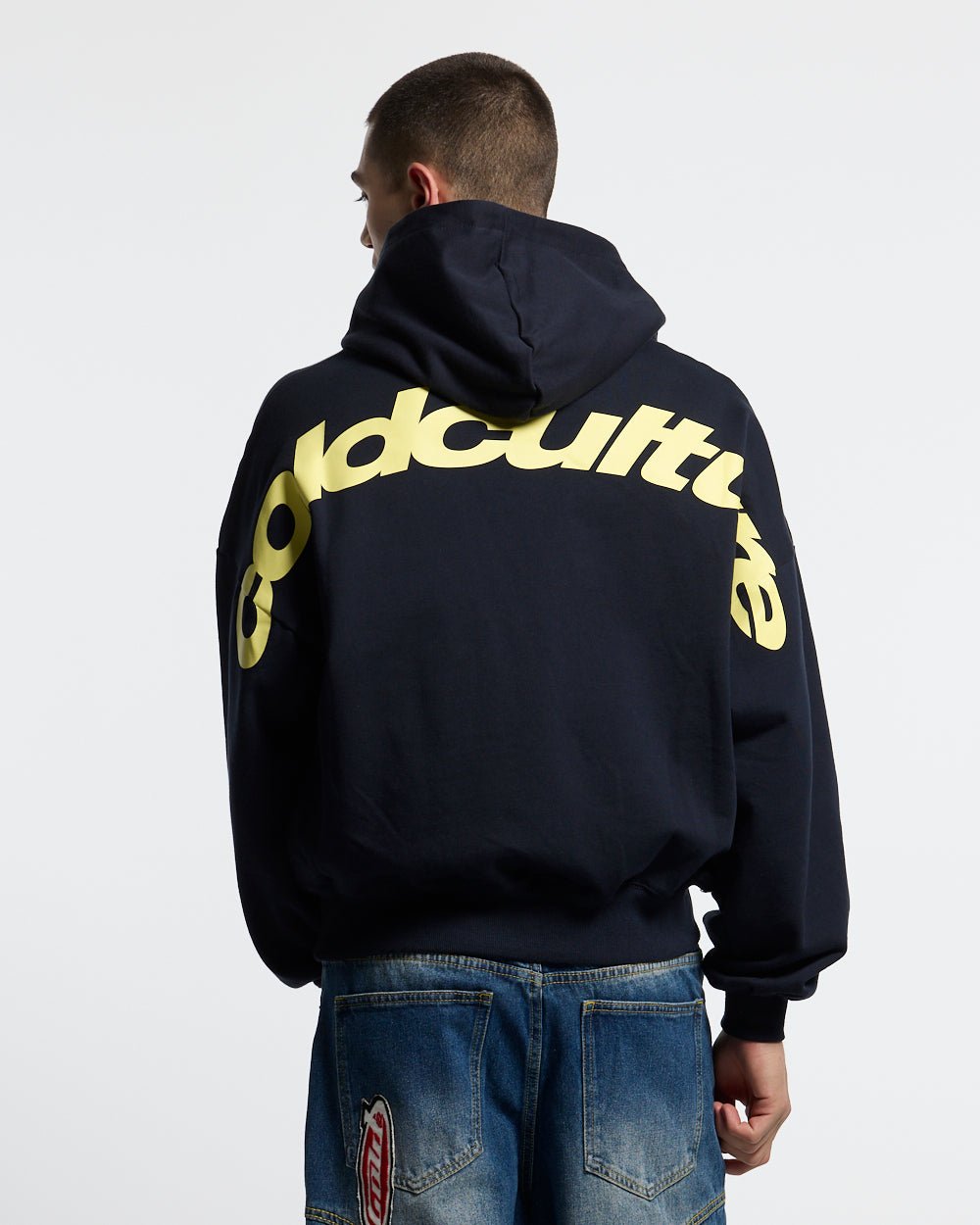 CURVED HOODIE MIDNIGHT BLUE - Cold Culture