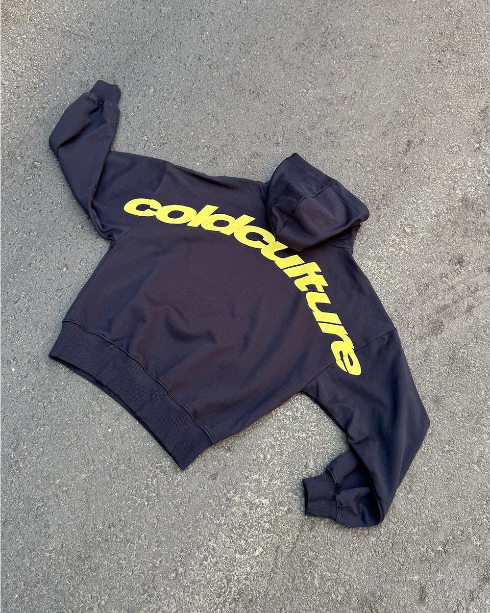 CURVED HOODIE MIDNIGHT BLUE - COLD CULTURE