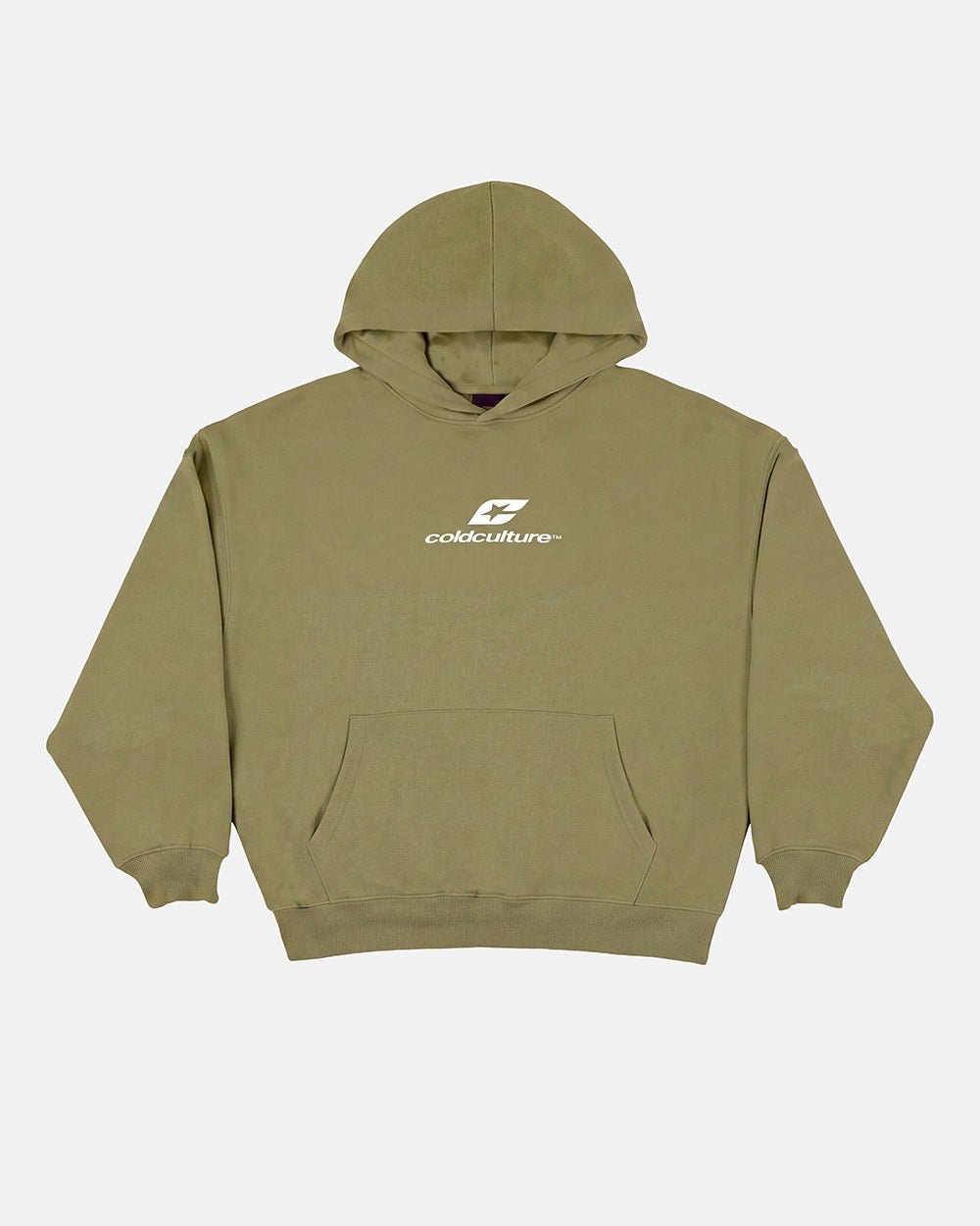 CURVED HOODIE MILITAR GREEN - Cold Culture
