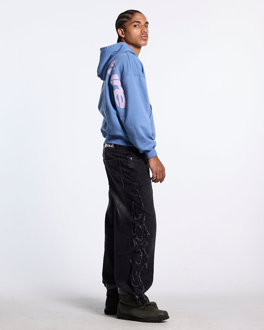 CURVED HOODIE NEW BLUE - Cold Culture
