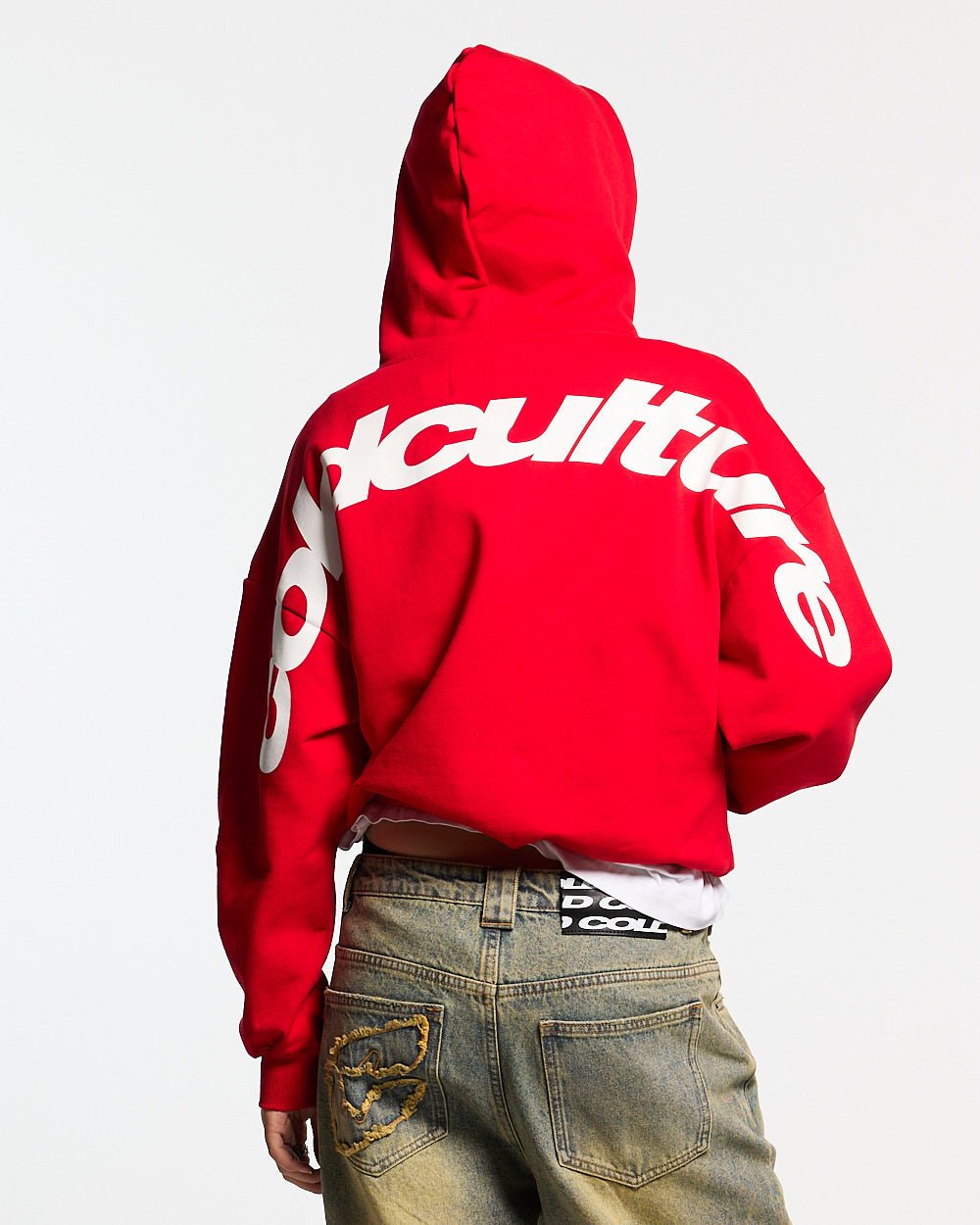 CURVED HOODIE RED - Cold Culture