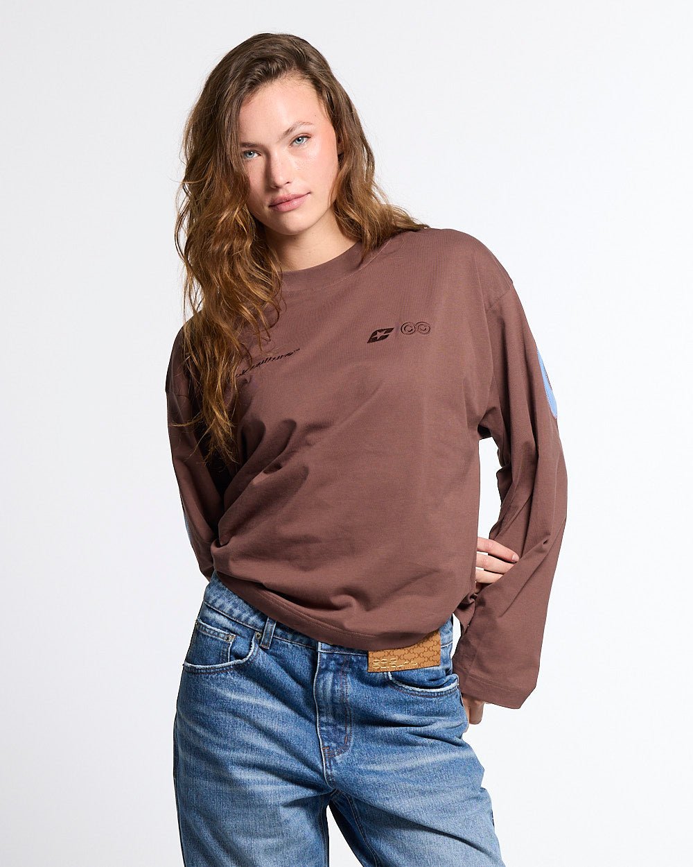 CURVED KNOTS LONGSLEEVE BROWN - Cold Culture