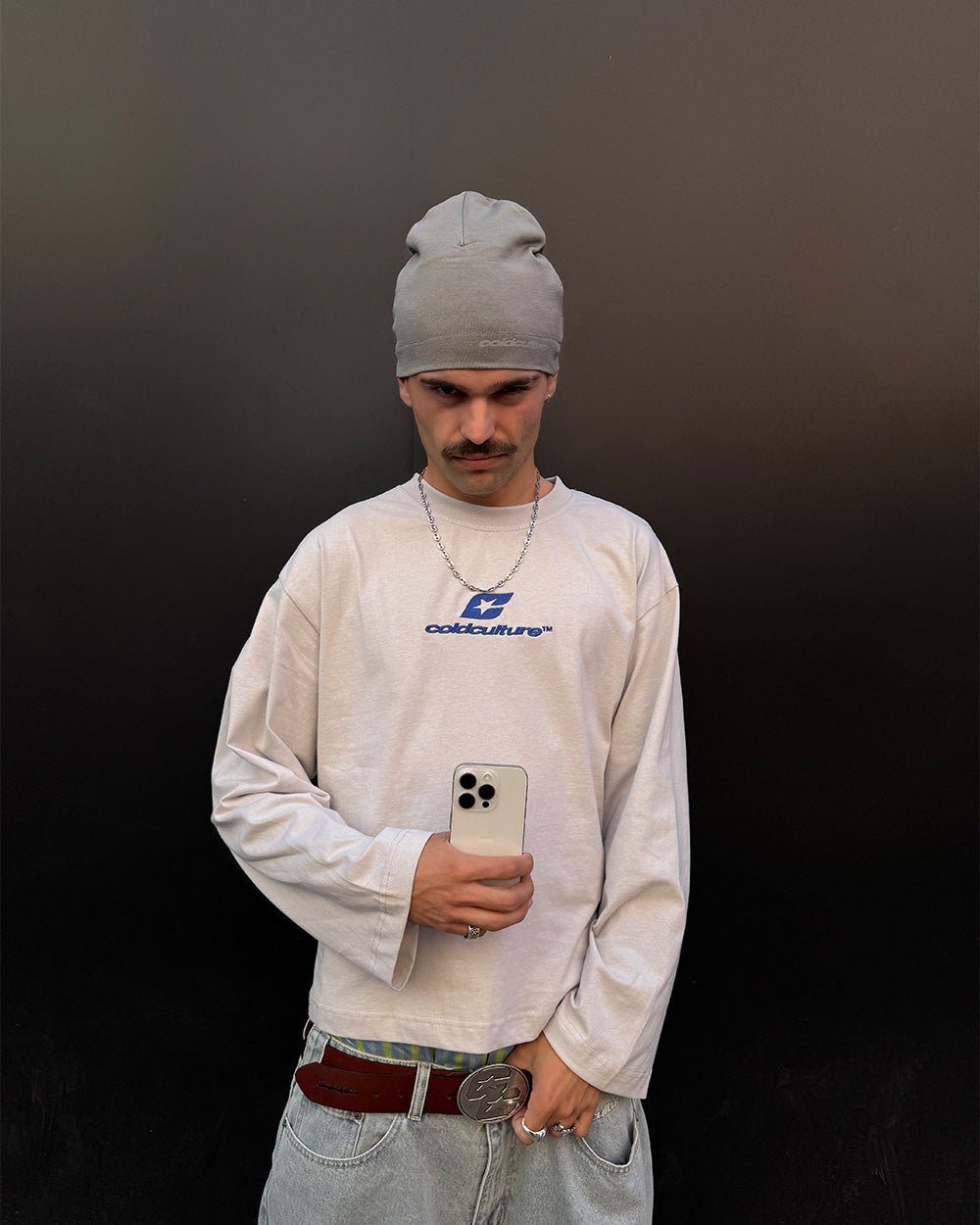 CURVED LONGSLEEVE GREY - COLD CULTURE