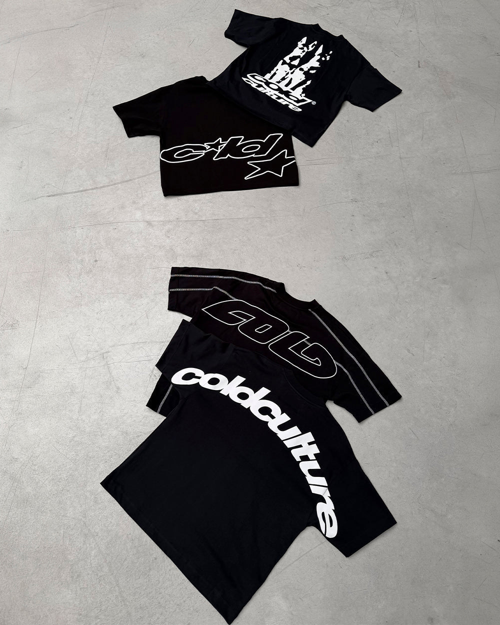 CURVED TEE BLACK & WHITE - Cold Culture