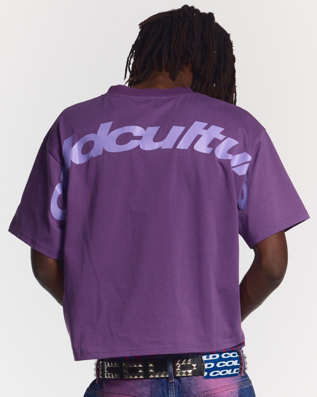CURVED TEE BURGUNDY & PURPLE - COLD CULTURE
