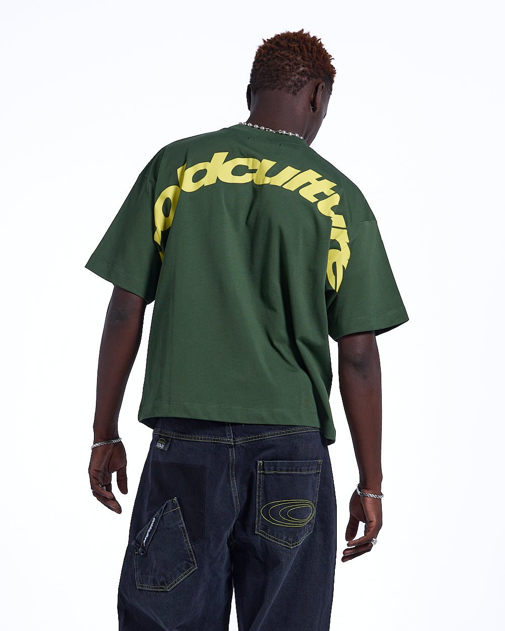 CURVED TEE GREEN & YELLOW - COLD CULTURE