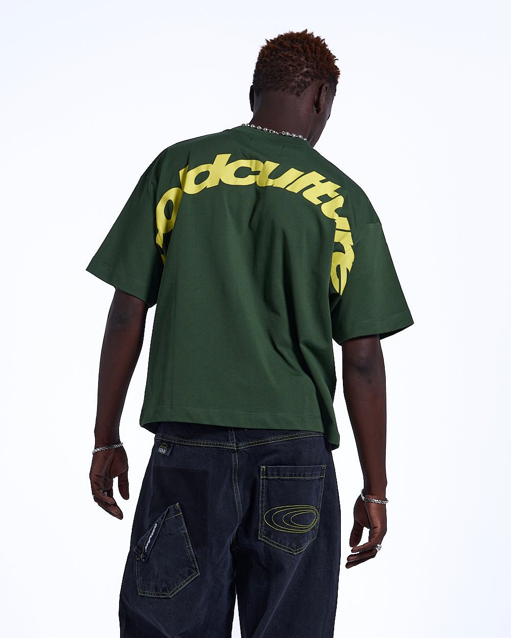 CURVED TEE GREEN & YELLOW - COLD CULTURE