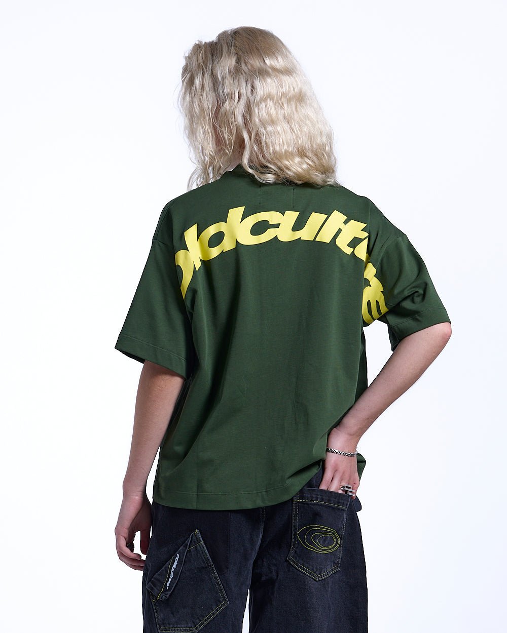 CURVED TEE GREEN & YELLOW - COLD CULTURE
