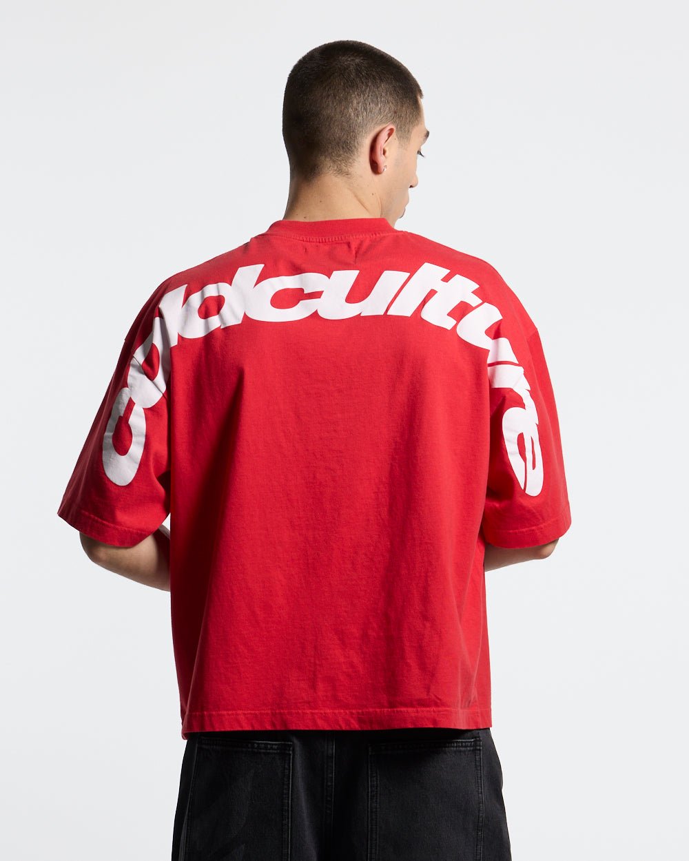 CURVED TEE RACING RED - Cold Culture