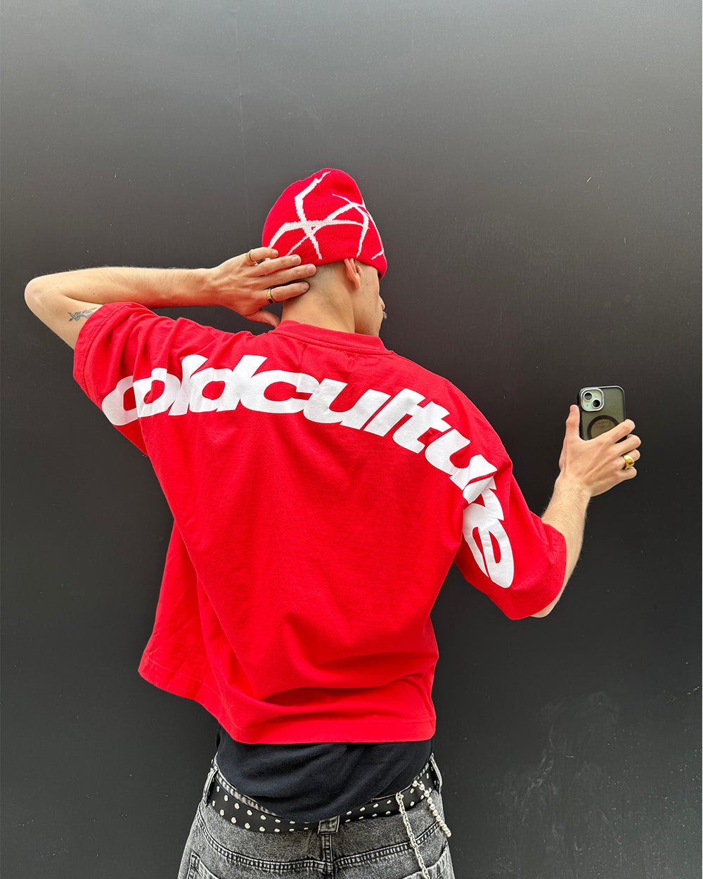 CURVED TEE RACING RED - COLD CULTURE