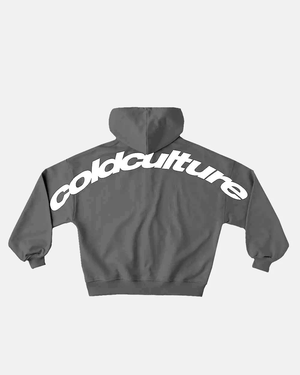 CURVED ZIP HOODIE INDIA INK - COLD CULTURE