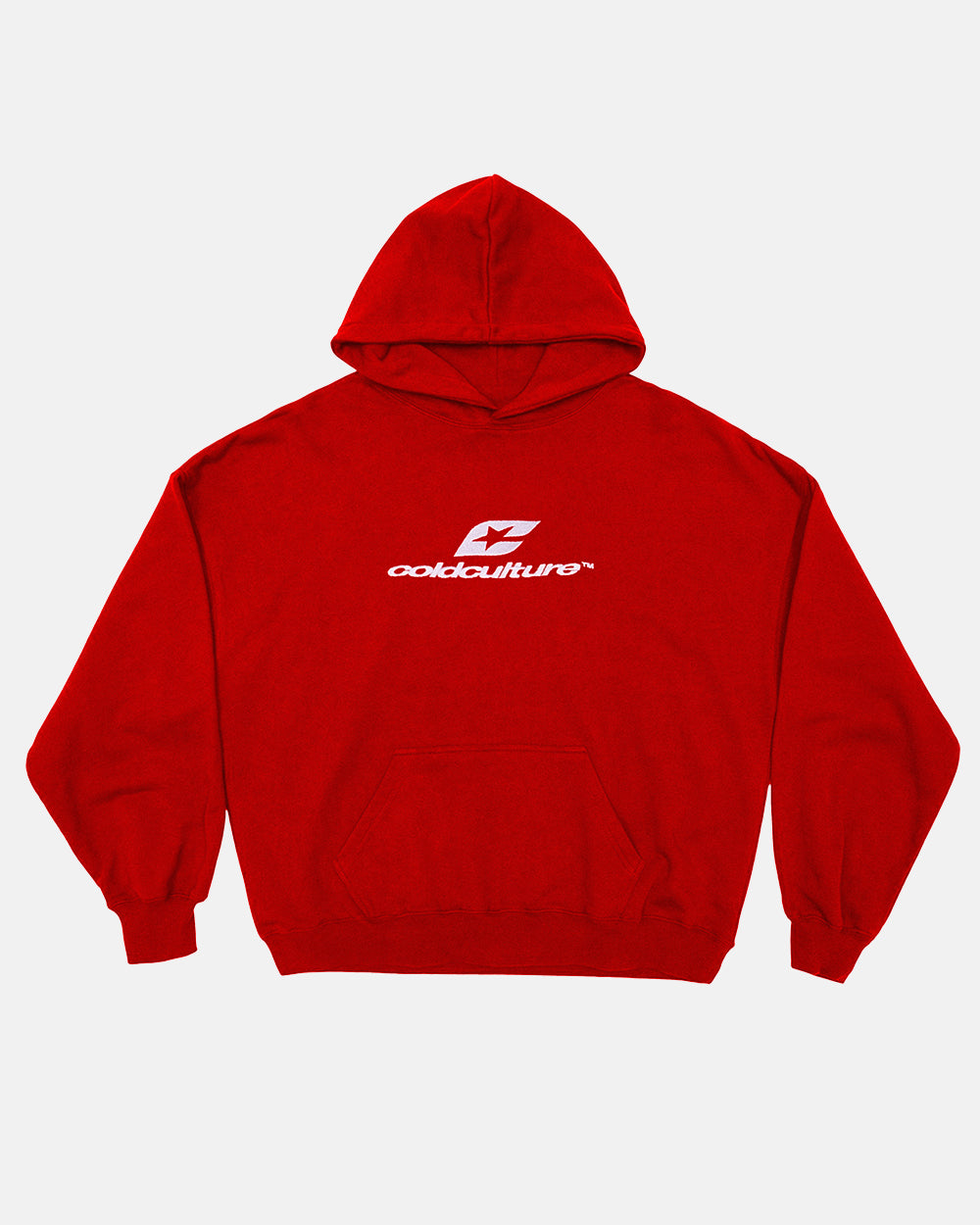 CURVED HOODIE VIBRANT RED