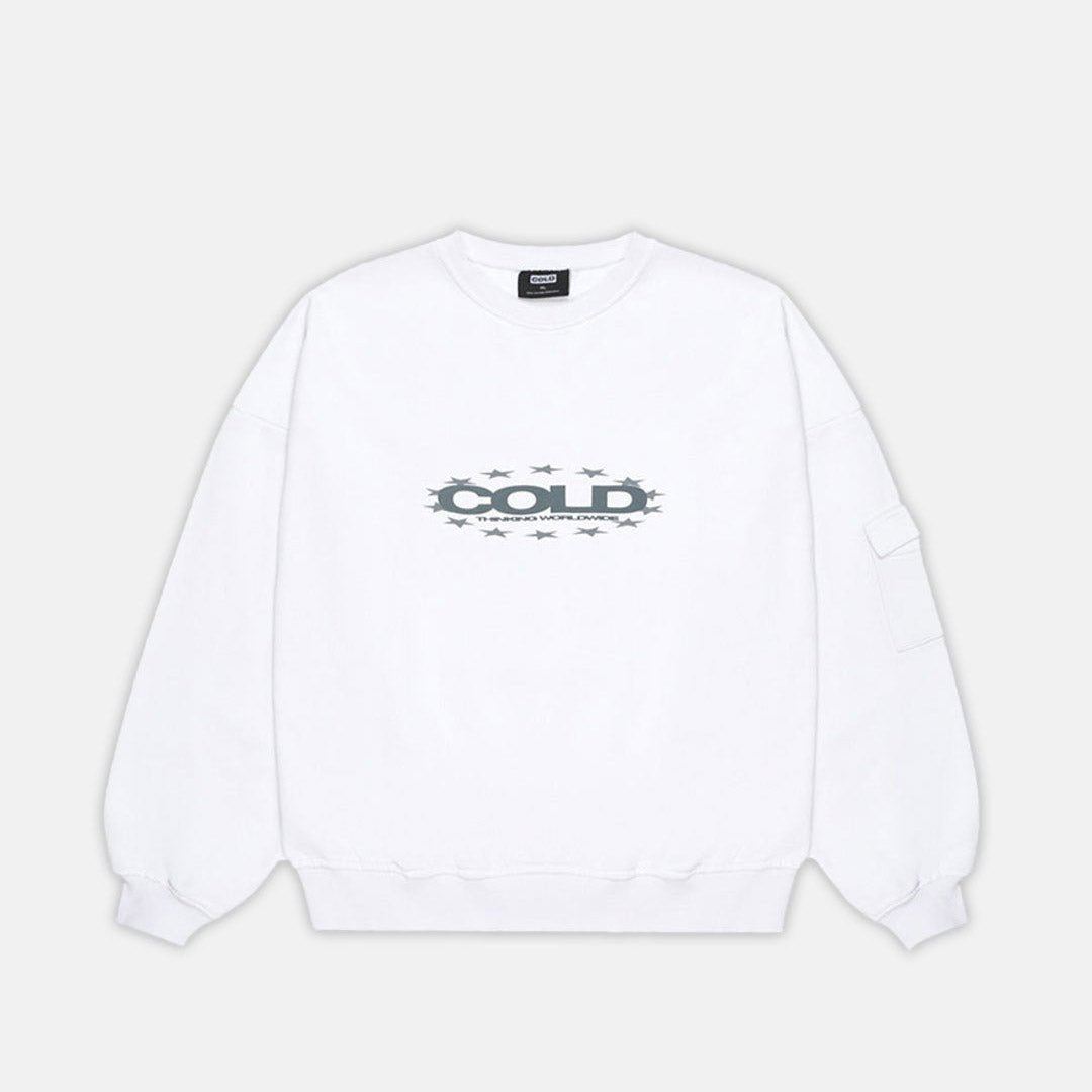 DAILY CARGO CREWNECK WHITE - Cold Culture