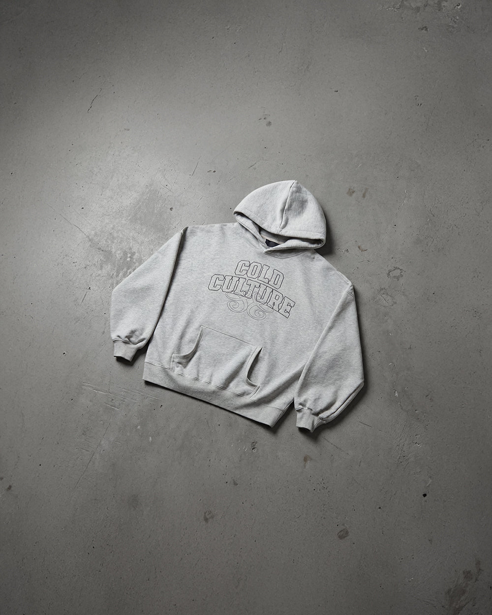 DAILY DRIFT HOODIE GREY VIGORÉ - Cold Culture
