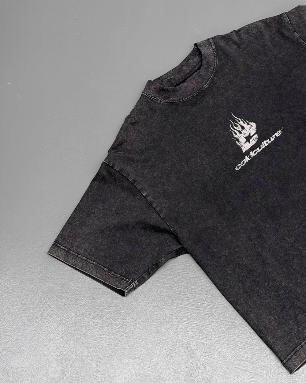 DARK FLAMES TEE BLACK - Cold Culture