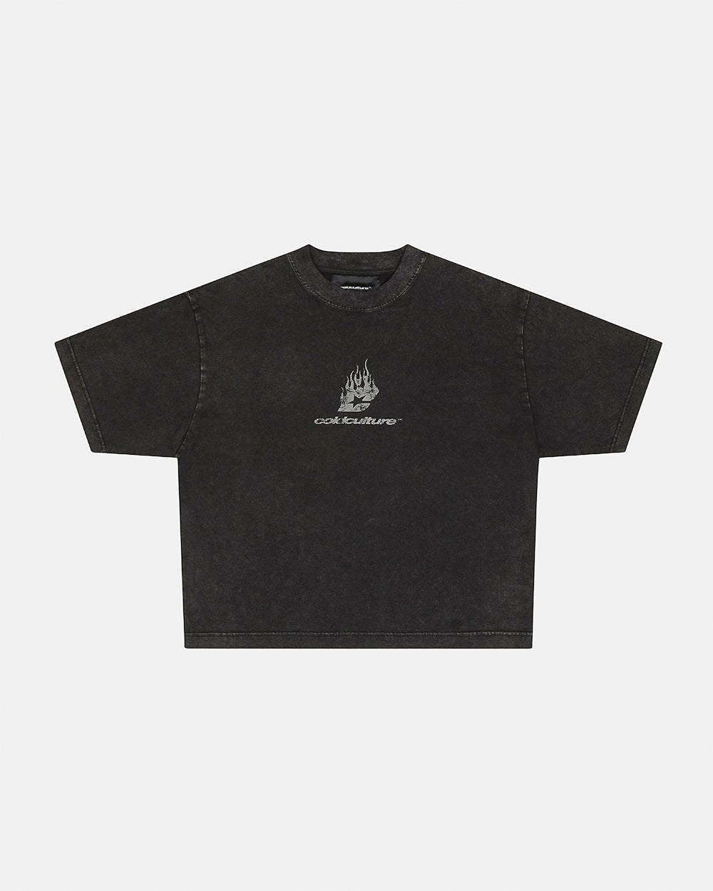 DARK FLAMES TEE BLACK - Cold Culture