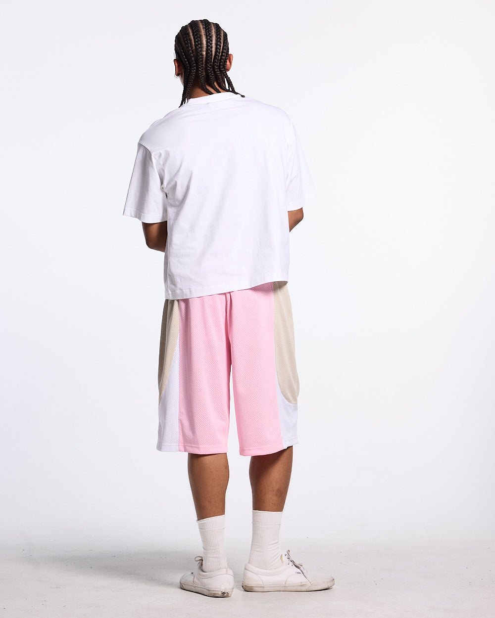 DECALS SHORT MAN WHITE AND PINK AND BEIGE - Cold Culture