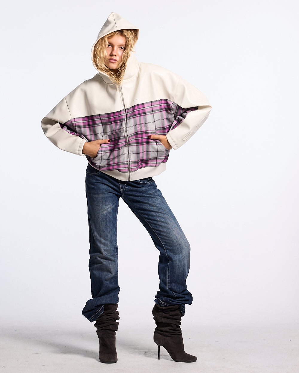 DEEP GRID JACKET LIGHT GREY - Cold Culture