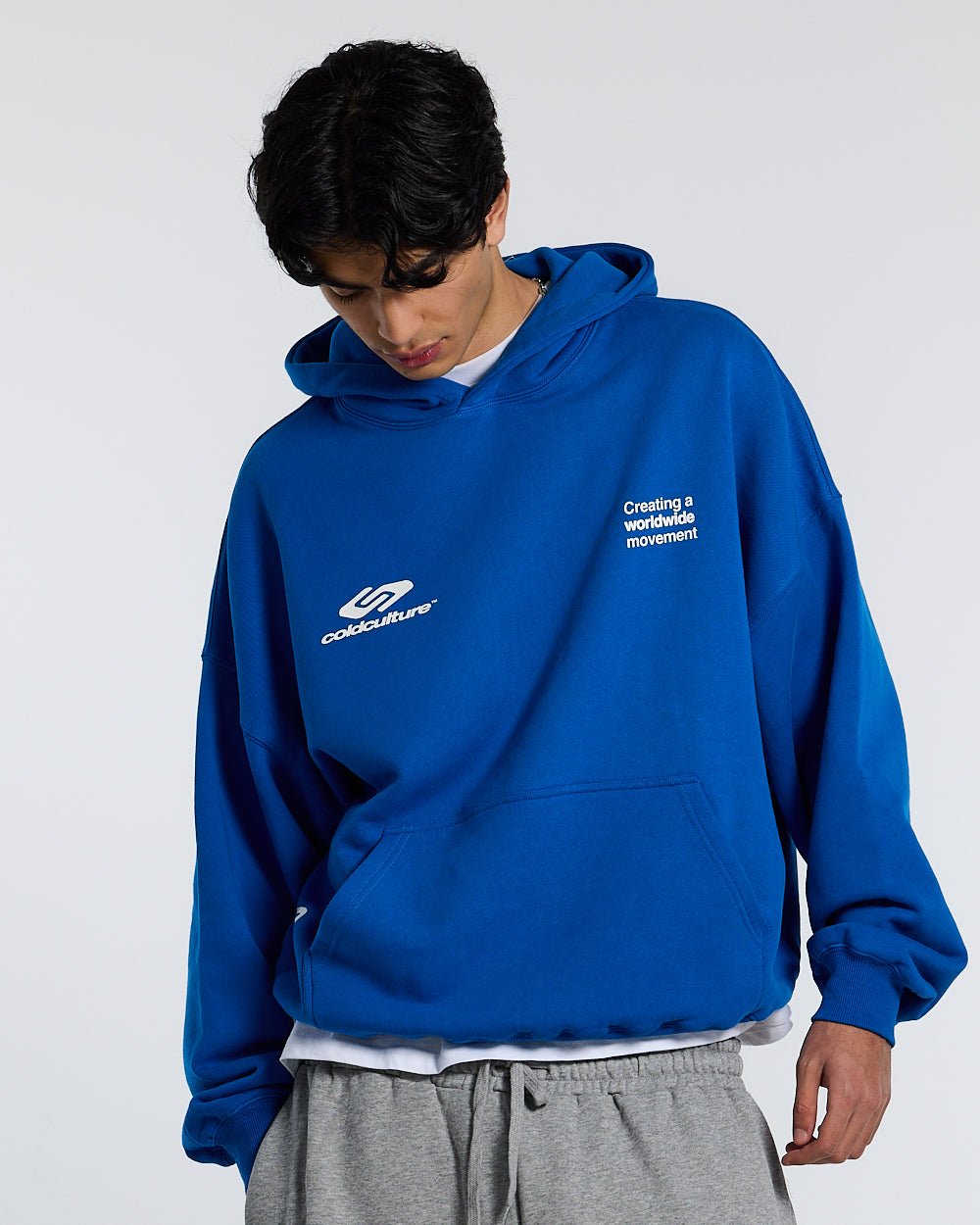 DEFENSE HOODIE ELECTRIC BLUE - COLD CULTURE