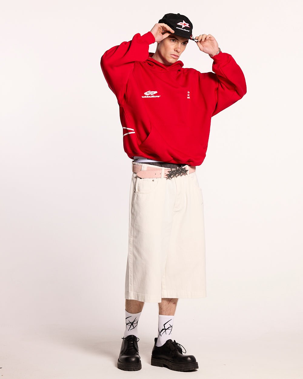 DEFENSE HOODIE RED - COLD CULTURE
